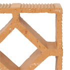 Elemento Vazado Cobogó Rústico Bruto 5 furos Rústico 18x7x18cm Cerâmica Martins