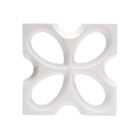 Elemento Vazado Cobogó Trevo Esmaltado com brilho 8 Furos 30x30x8cm Essenza