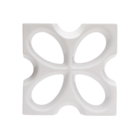 Elemento Vazado Cobogó Trevo Esmaltado sem brilho 8 Furos 30x30x8cm Essenza