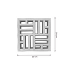 Elemento Vazado de Concreto 39x39cm Marrom Taco Chinês Lajes São Francisco