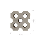 Elemento Vazado de Concreto 40x40cm Marrom Cobograma Lajes São Francisco