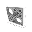 Elemento Vazado de Concreto Natural 40x40cm Cinza Renda Stone Plus