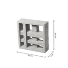 Elemento Vazado de Concreto Natural 30x30cm Cinza Mariah Ecobloco