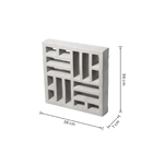 Elemento Vazado de Concreto Natural 39x39cm Cinza Taco Chinês Ecobloco