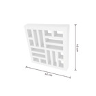 Elemento Vazado de Concreto Natural 40x40cm Cinza Taco Chinês Stone Plus