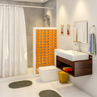 Elemento Vazado Rama Esmaltado 4 furos Amarelo 16x7,5x23cm Cerâmica Martins