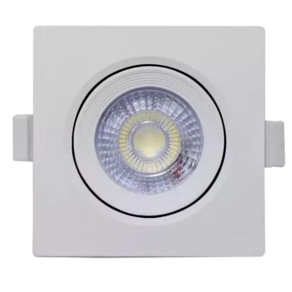 Embutido Com Led - 3.000k - 5w - Bivolt - 400lm -  9x9x3,1cm