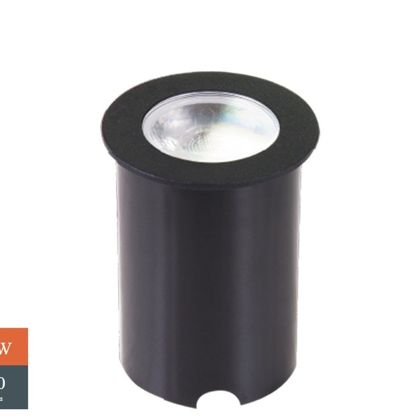 Embutido De Solo 4.5w 3000k Ip67 Bivolt Preto