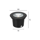 Embutido De Solo Led Astraled Es-6919 Felis 15w Bivolt Preto