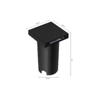 Embutido De Solo Led Nordecor Eran 1w Bivolt Preto 3000k Luz