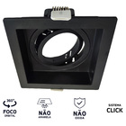 Embutido Dicróica Simples Recuado Conect Preto 10x10x3,5cm