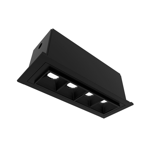 Embutido Downlight Newfit 40 4 Focos 4w 24 Graus 3000k Preto