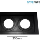 Embutido Duplo Ar70 2xar70 Recuado Preto