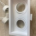 Embutido Duplo Dicroica 2xmr11 Recuado Branco