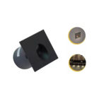 Embutido Led 3w Balizador Parede Quadrado Bco Quente - Preto