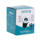 Embutido LED de Chão Embutir 3W Luz Amarela IP65 Gaya