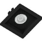 Embutido Mini Dicroica Simples Recuado Preto 7,5x7,5cm