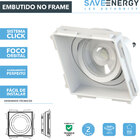 Embutido No Frame Par20 Quadrado Recuado Save Energy