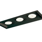 Embutido Par20 Triplo Recuado Preto 40x17x10cm