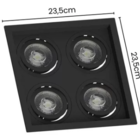 Embutido Par 20 Quadruplo Recuado Branco