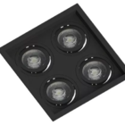 Embutido Par 20 Quadruplo Recuado Preto