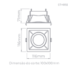 Embutido Recuado Direcionável 20w Sth8930brpto Stella