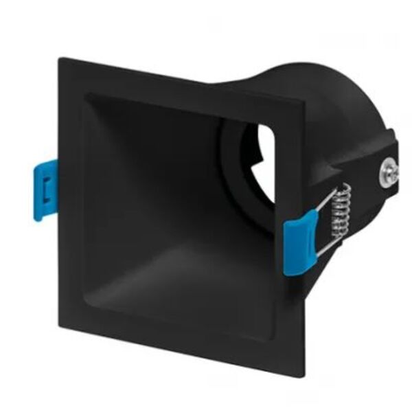 Embutido Recuado Direcionável Square Mr11 Stella - Preto