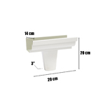 Emenda Calha Moldura 28 Branca Calha Forte