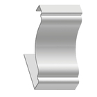 Emenda de moldura Plástico PVC 2x3,8x600cm Branco Neve Plastilit