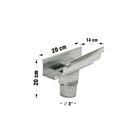 Emenda Galvanizada Moldura Bocal Corte 28cm Calha Forte