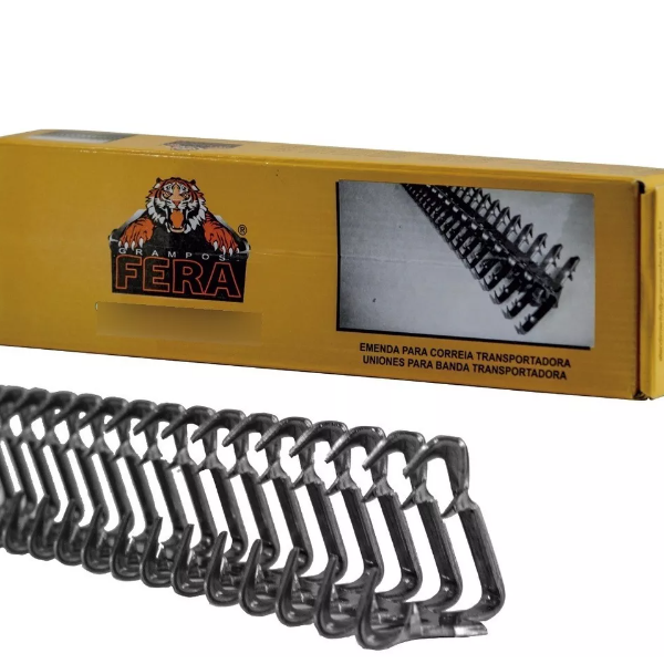 Emenda Grampo Para Correia Plana 35 N 300mm Cx C/ 8pçs  - Fera