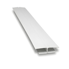 Emenda H de PVC 5x12cm Branco New Plast
