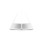 Emenda H de PVC 5x12cm Branco New Plast