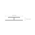 Emenda H Plástico PVC 6x1,06x600cm Branco Neve Plastilit