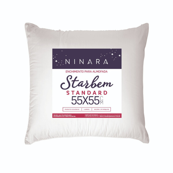 Enchimento Almofada 55x55 Fib.siliconizada C/ Pena De Ganso