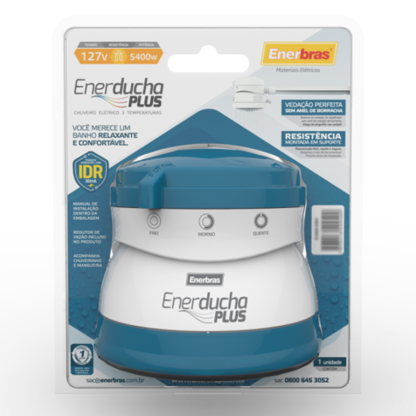 Enerducha Plus 127v/5400w - Enerbras Azul Claro - 3001-e/ac5