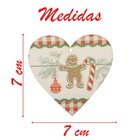 Enfeite 2 Pendentes Para Árvore De Natal Coração Em Mdf 7cm