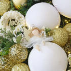 Enfeite Adorno Anjo Tecido Branco 17x10x3cm Cromus