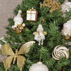 Enfeite Adorno Anjo Resina Branco 10x7x2cm Cromus