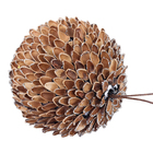 Enfeite Adorno Bola Madeira Bege 11x11x11cm Cromus