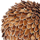 Enfeite Adorno Bola Madeira Bege 11x11x11cm Cromus