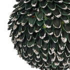 Enfeite Adorno Bola Madeira Verde 11x11x11cm Cromus