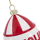 Enfeite Adorno Bola Plástico Vermelho 13x7x7cm Cromus