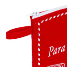 Enfeite Adorno Envelope Tecido Vermelho 13x17x1cm Cromus