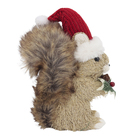 Enfeite Adorno Esquilo Plástico Bege 18x8x11cm Cromus