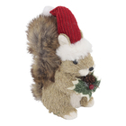 Enfeite Adorno Esquilo Plástico Bege 18x8x11cm Cromus