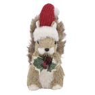 Enfeite Adorno Esquilo Plástico Bege 18x8x11cm Cromus