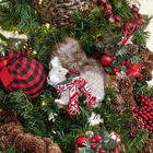 Enfeite Adorno Esquilo Plástico Bege 17x7x14cm Cromus