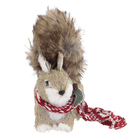 Enfeite Adorno Esquilo Plástico Bege 17x7x14cm Cromus