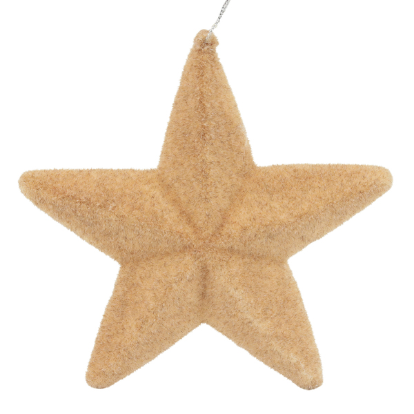 Enfeite Adorno Estrela Plástico Rose Gold 15x15x4cm Cromus